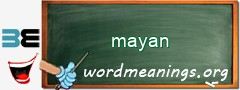 WordMeaning blackboard for mayan